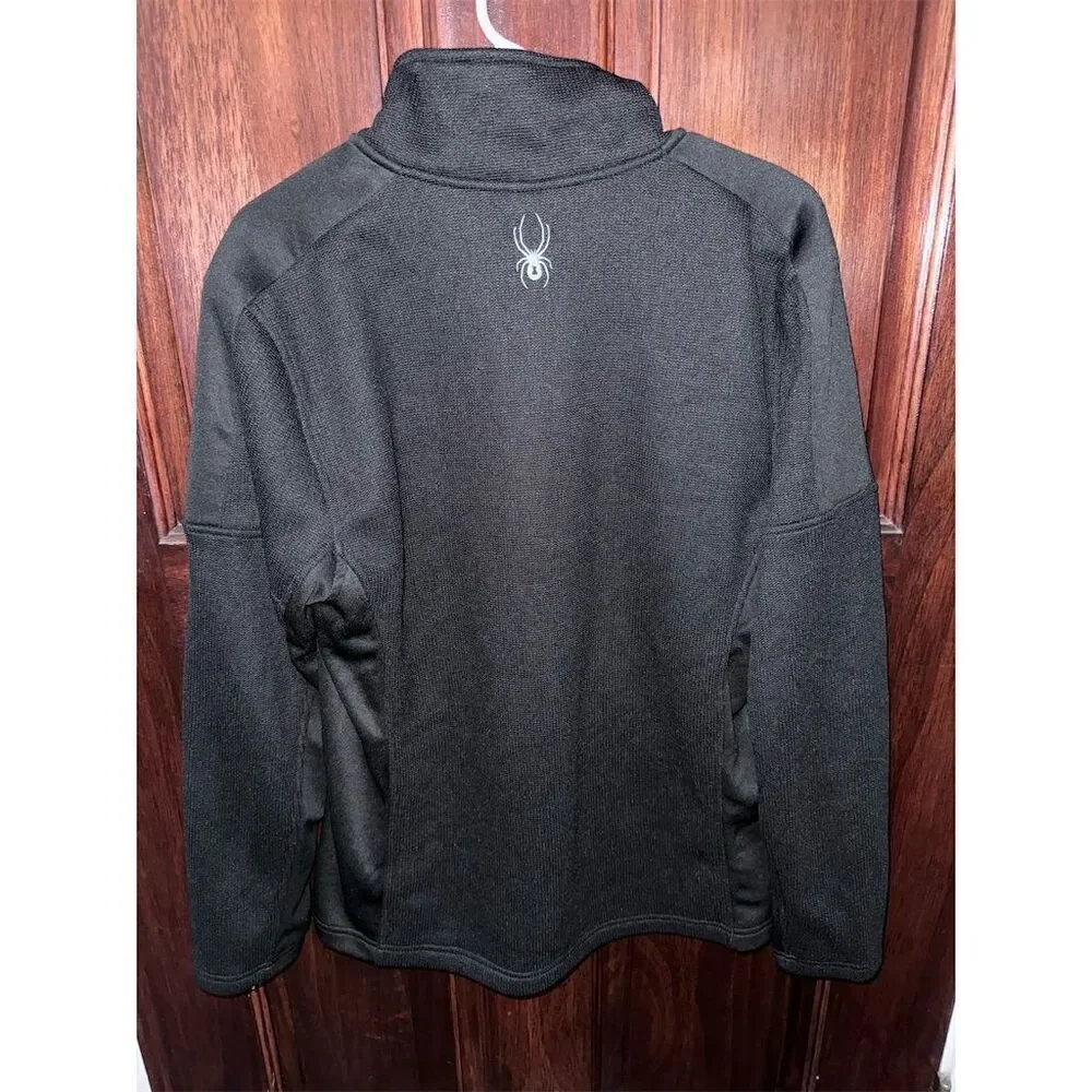 Spyder Men's Medium Full-Zip Black Jacket Casual Mid-Length Softshell - Picture 5 of 7